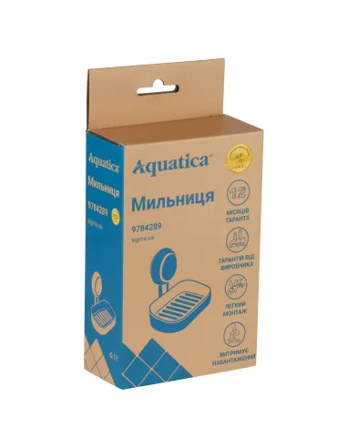 Мыльница Aquatica s42 9784289 настенная, на вакуумной присоске