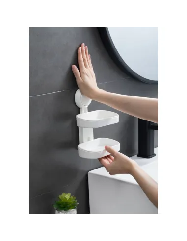 Мильниця Aquatica s42 9784290 настінна, подвійна, на вакуумній присосці