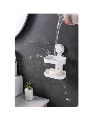 Мыльница Aquatica s42 9784290 настенная, двойная, на вакуумной присоске