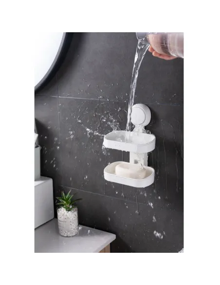 Мыльница Aquatica s42 9784290 настенная, двойная, на вакуумной присоске