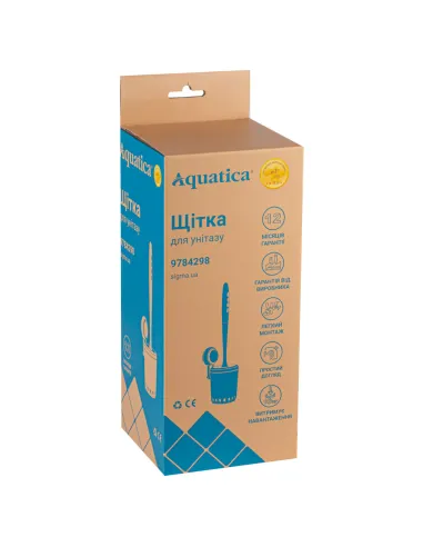 Ершик для унитаза Aquatica s42 9784298 настенный, на вакуумной присоске
