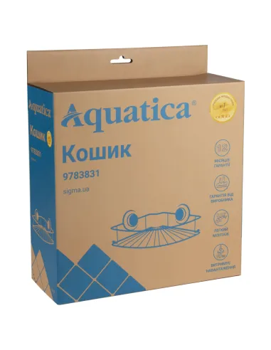 Корзина для ванной комнаты Aquatica s38 9783831 угловая, на вакуумной присоске