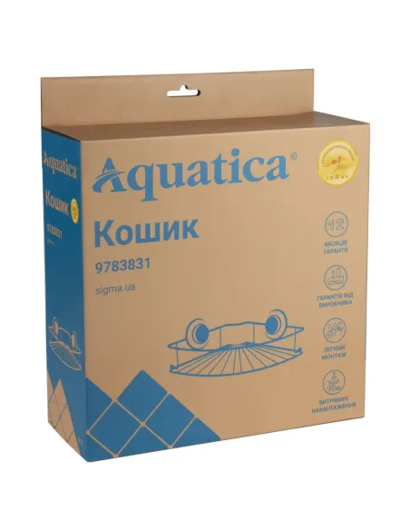 Кошик для ванної кімнати Aquatica s38 9783831 кутовий, на вакуумній присосці