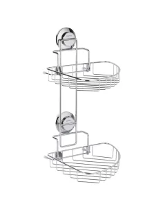 Корзина для ванной комнаты Aquatica s38 9783832 двойная, на вакуумной присоске
