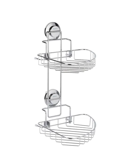 Корзина для ванной комнаты Aquatica s38 9783832 двойная, на вакуумной присоске