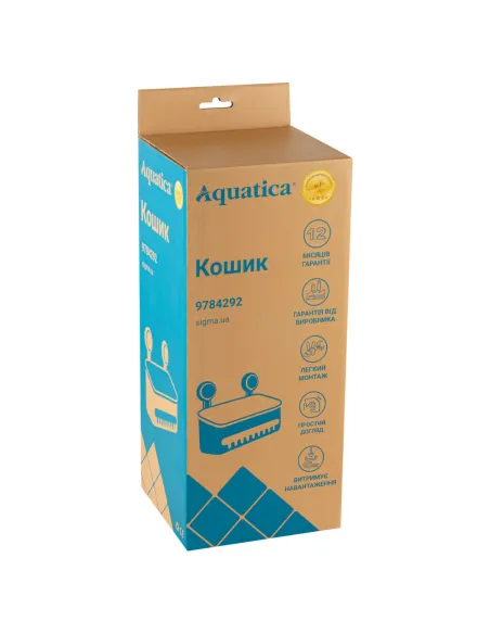 Кошик для ванної кімнати Aquatica s42 9784292 на вакуумній присосці