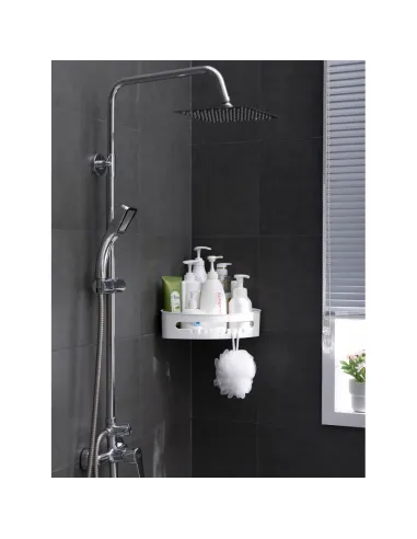 Корзина для ванной комнаты Aquatica s42 9784293 угловая, на вакуумной присоске