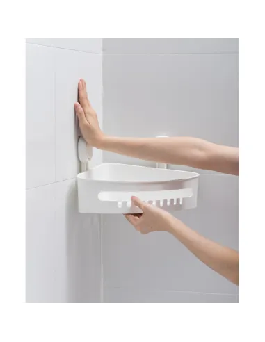 Корзина для ванной комнаты Aquatica s42 9784293 угловая, на вакуумной присоске