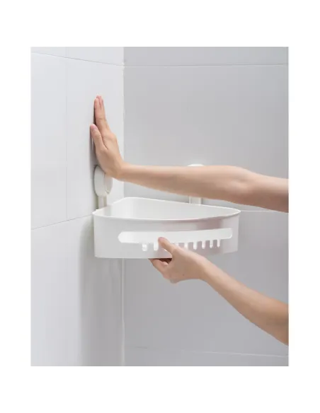 Корзина для ванной комнаты Aquatica s42 9784293 угловая, на вакуумной присоске