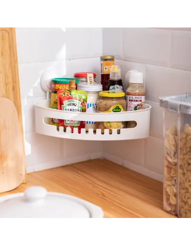 Корзина для ванной комнаты Aquatica s42 9784293 угловая, на вакуумной присоске