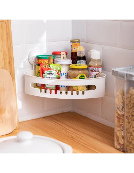 Корзина для ванной комнаты Aquatica s42 9784293 угловая, на вакуумной присоске