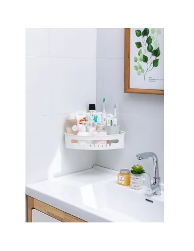 Кошик для ванної кімнати Aquatica s42 9784293 кутовий, на вакуумній присосці