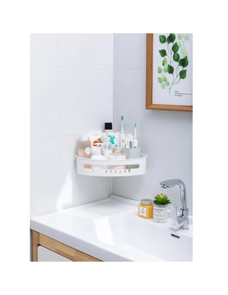 Корзина для ванной комнаты Aquatica s42 9784293 угловая, на вакуумной присоске