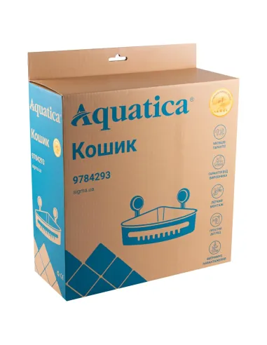 Кошик для ванної кімнати Aquatica s42 9784293 кутовий, на вакуумній присосці