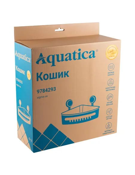 Корзина для ванной комнаты Aquatica s42 9784293 угловая, на вакуумной присоске