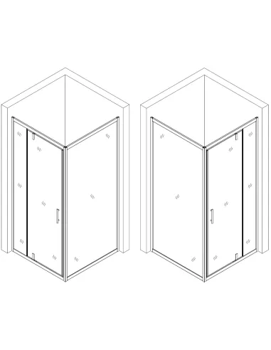 Душова кабінка без піддону Bravo Morava N90GB квадратня