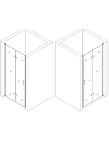 Душевая стеклянная дверь Bravo Poprad 80TB черная