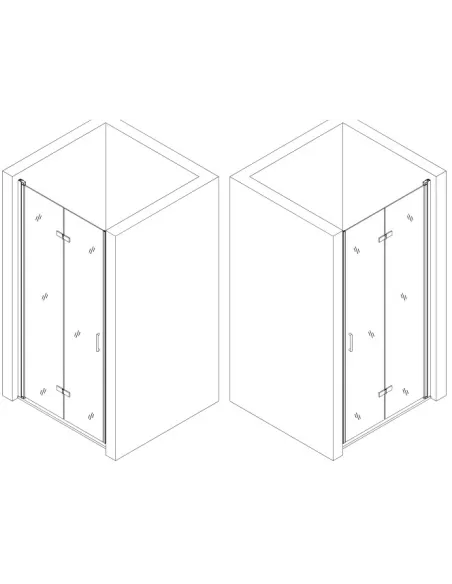 Душевая стеклянная дверь Bravo Poprad 90TB черная