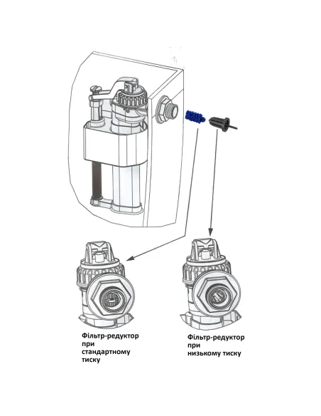 Клапан для унітазу Siamp Brio 751-1/2P 1/2 дюйми, бічна подача