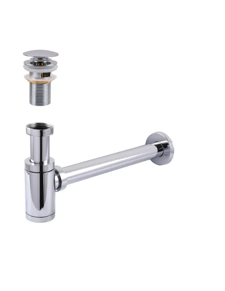 Сифон для умивальника Globus Lux GS-32-105-03A, 1 1/4 дюйма, з донним клапаном