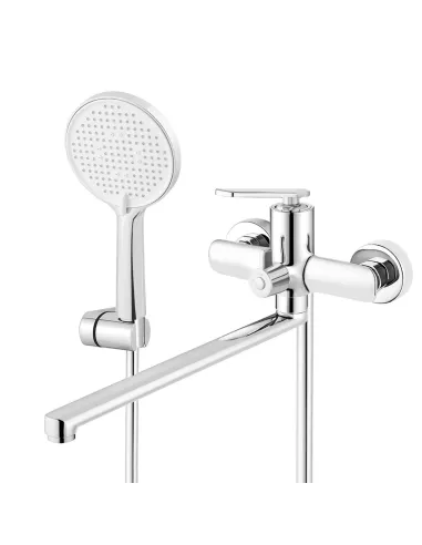 Змішувач для ванни Venta BSP307DC з душовим набором, білий.