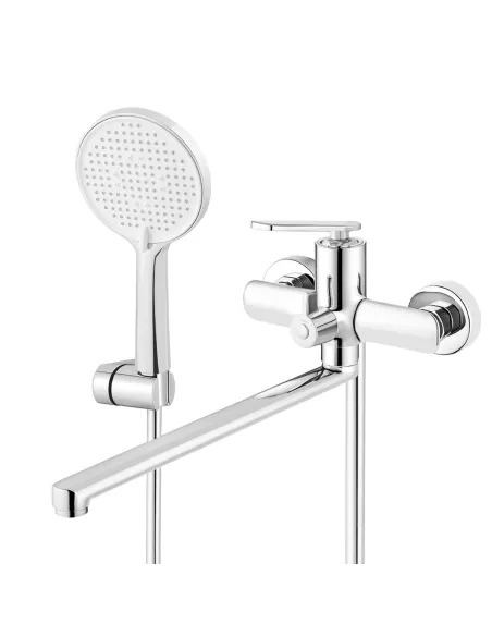 Змішувач для ванни Venta BSP307DC з душовим набором, білий.