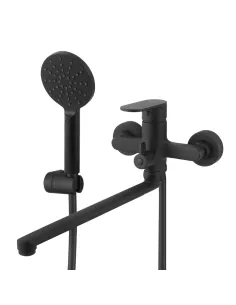 Змішувач для ванни Venta BF325DB із душовим набором, чорний.