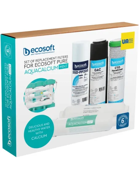 Комплект змінних картриджів для фільтрів Ecosoft P`URE AquaCalcium 6 місяців