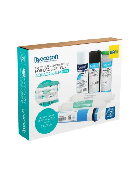 Комплект змінних картриджів для фільтрів Ecosoft P`URE AquaCalcium 12 місяців
