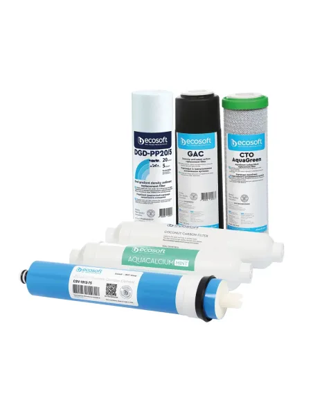Комплект сменных картриджей для фильтров Ecosoft P`URE AquaCalcium 12 месяцев