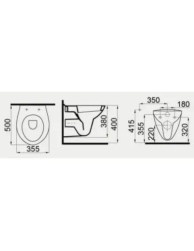 Унітаз Idevit Samanyolu Iderimless 1004-0616 (підвісний) - 2