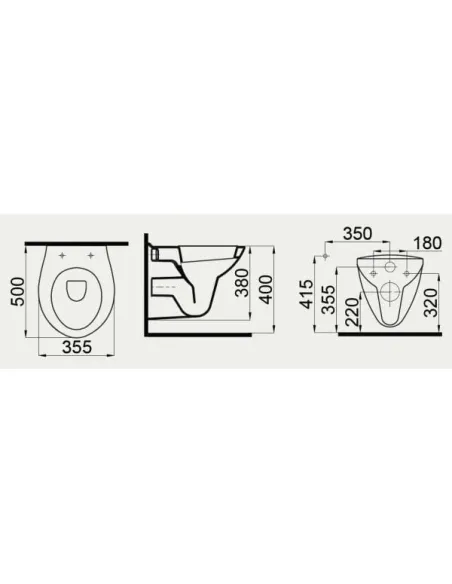 Унітаз Idevit Samanyolu Iderimless 1004-0616 (підвісний) - 2