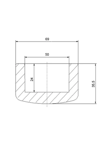 Заглушка Blue Ocean d50, для полипропиленовых труб
