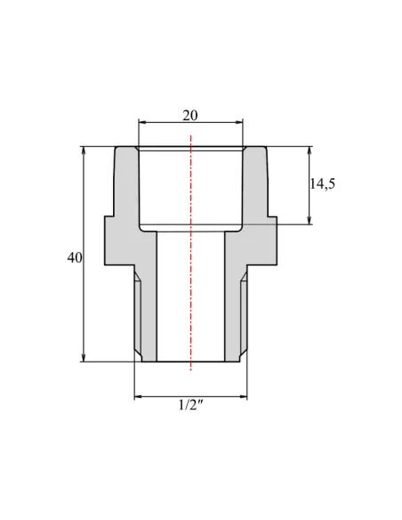 Заглушка з різьбленням Blue Ocean 20х1/2 НР, для поліпропіленових труб