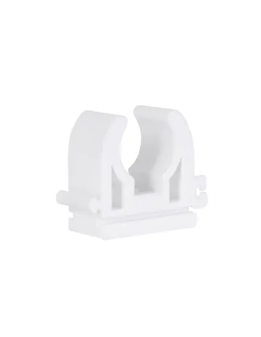 Крепеж (клипса) одинарный Blue Ocean d20, для ППР труб, белый