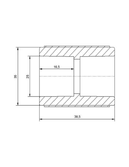 Муфта Blue Ocean d25, для полипропиленовых труб