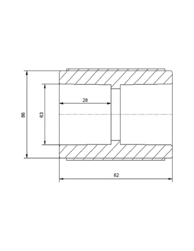 Муфта Blue Ocean d63 для поліпропіленових труб