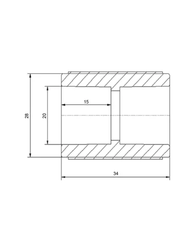 Муфта PPR Blue Ocean 20, для полипропиленовых труб, белая