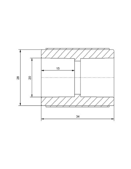 Муфта PPR Blue Ocean 20, для полипропиленовых труб, белая