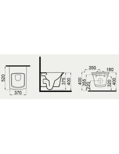 Унитаз с функцией биде Idevit Neo Classic Iderimless 3304-0615, подвесной - 2