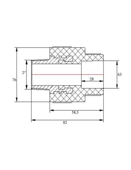 Муфта НР Blue Ocean 63х2, для полипропиленовых труб