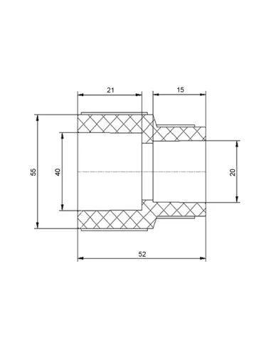 Муфта редукционная Blue Ocean 40х20, для полипропиленовых труб, переходная