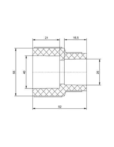 Муфта редукційна Blue Ocean 40х25, для поліпропіленових труб, перехідна