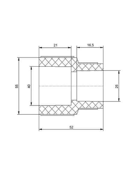 Муфта редукционная Blue Ocean 40х25, для полипропиленовых труб, переходная