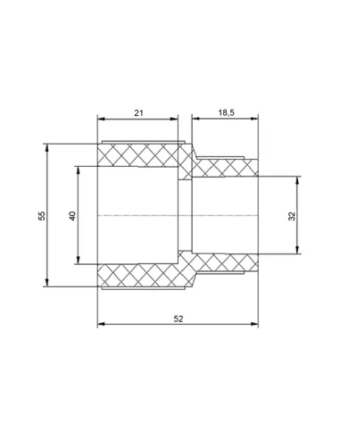 Муфта редукционная Blue Ocean 40х32, для полипропиленовых труб, переходная