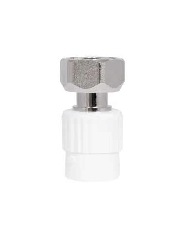 Муфта с накидной гайкой ВР Blue Ocean 20х3/4, для полипропиленовых труб, белая