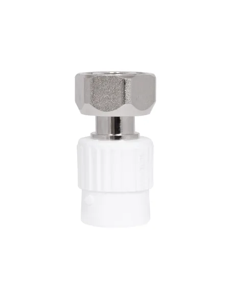 Муфта с накидной гайкой ВР Blue Ocean 20х3/4, для полипропиленовых труб, белая