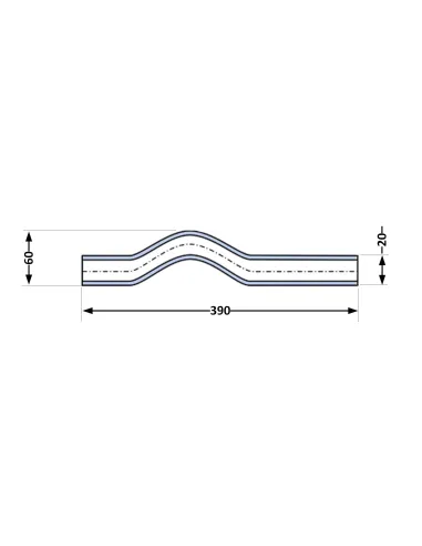 Обвод длинный Blue Ocean d20, для полипропиленовых труб