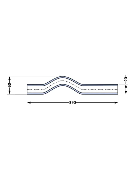 Обвод длинный Blue Ocean d20, для полипропиленовых труб