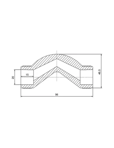 Короткий обвід Blue Ocean d20, для поліпропіленових труб